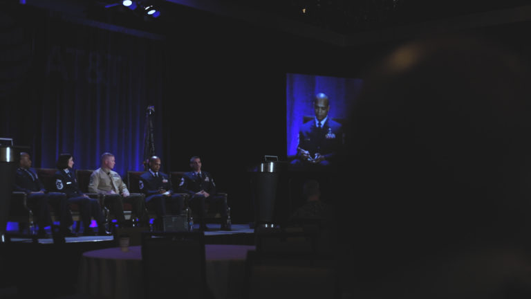 Screen shot of an Alamo AFCEA Event Video - Video Production