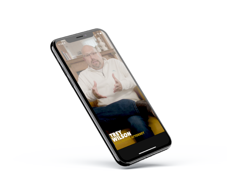 A phone showing a digital marketing ad created by Gova Creative