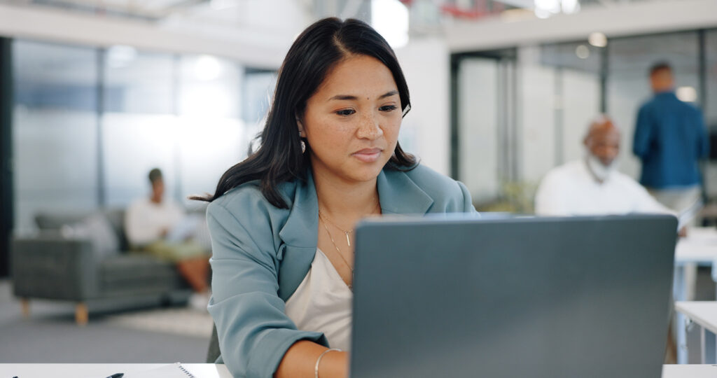 Women working on her SEO