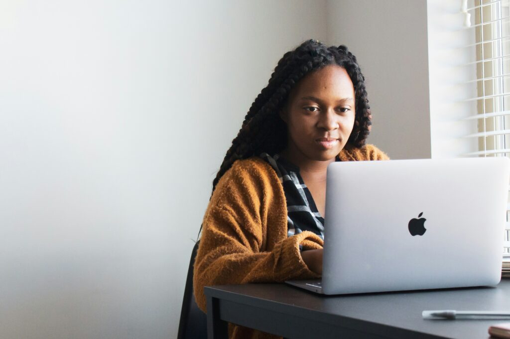 Women searching up digital marketing.