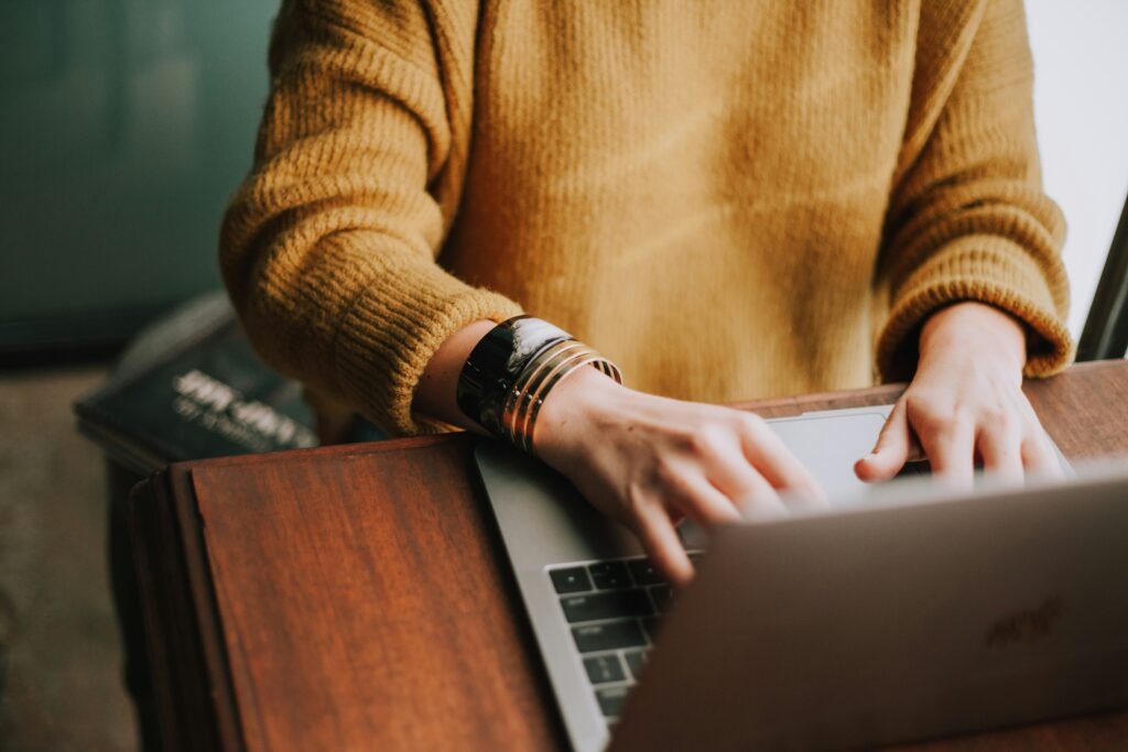 Person working on her business's SEO